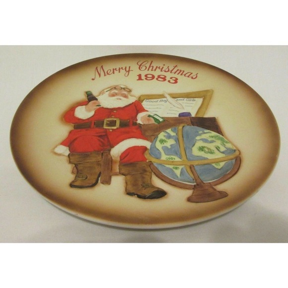 1983 Coca Cola Christmas Santa Collector Plate Royal Orleans First Annual #217 - Picture 9 of 12